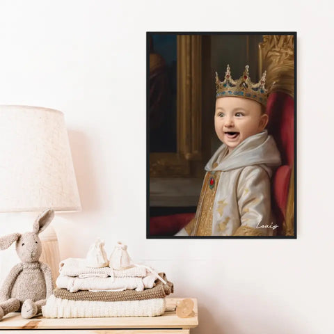 Tableau Personnalisé Photo Portrait Enfant Costume Royal