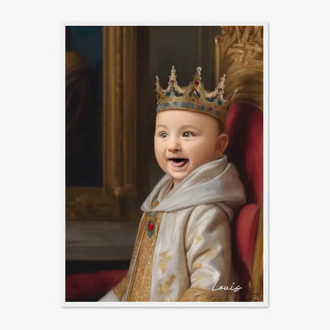 Tableau Personnalisé Photo Portrait Enfant Costume Royal