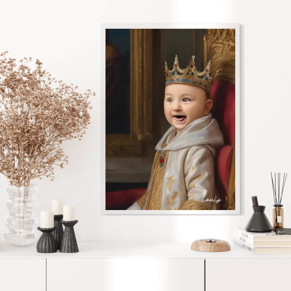 Tableau Personnalisé Photo Portrait Enfant Costume Royal