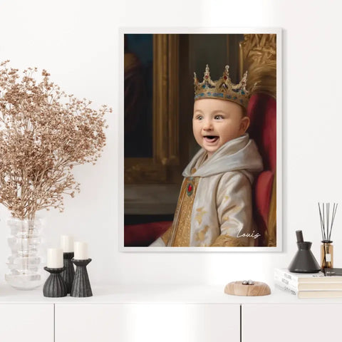 Tableau Personnalisé Photo Portrait Enfant Costume Royal