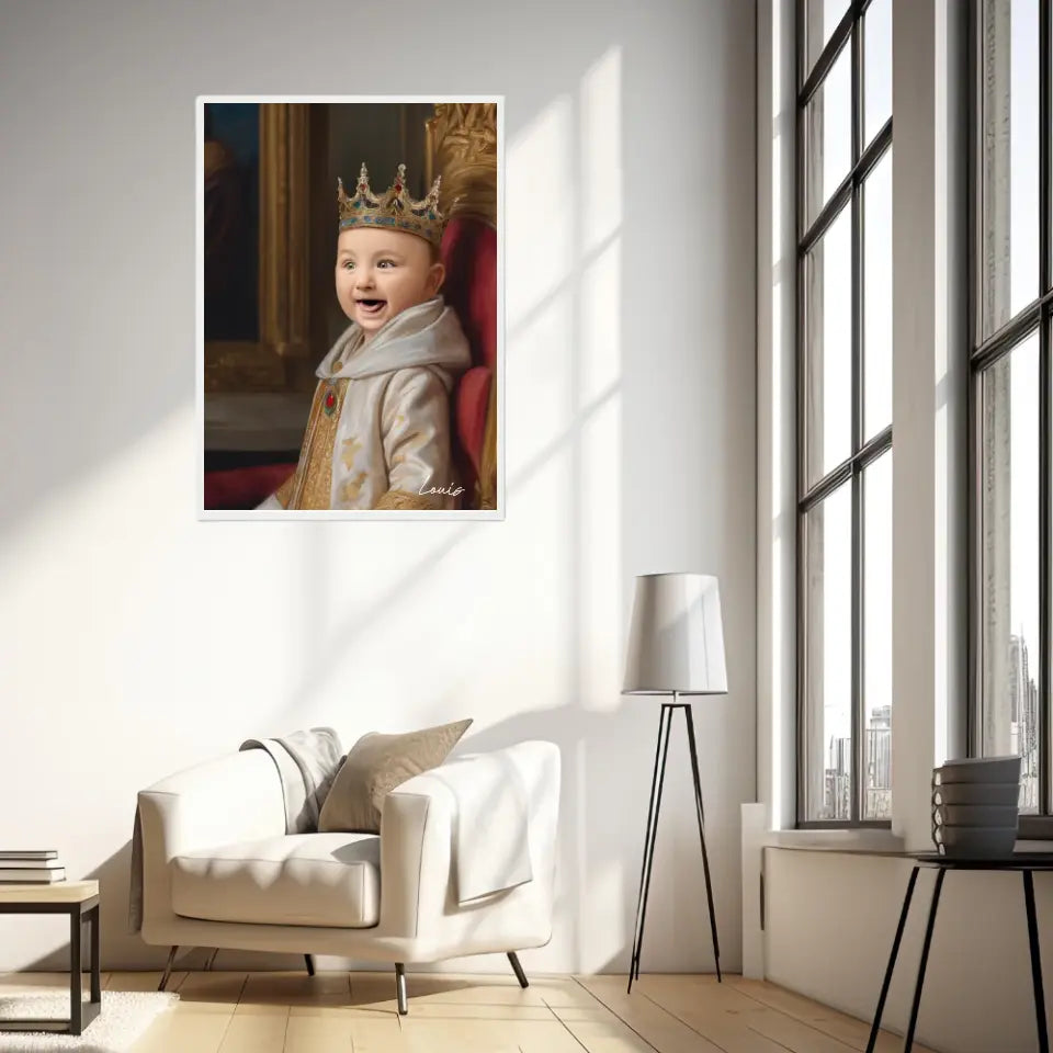 Tableau Personnalisé Photo Portrait Enfant Costume Royal