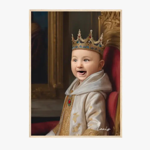 Tableau Personnalisé Photo Portrait Enfant Costume Royal