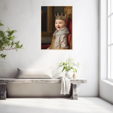 Tableau Personnalisé Photo Portrait Enfant Costume Royal
