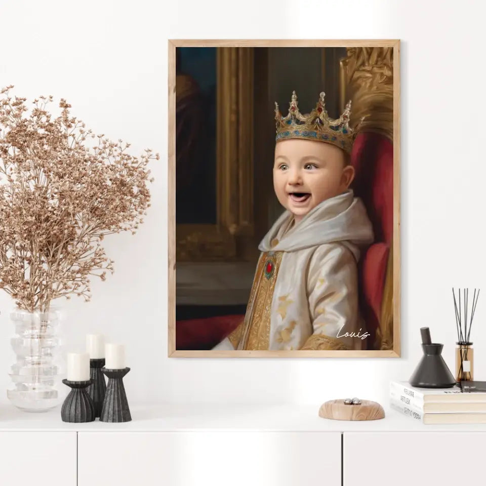 Tableau Personnalisé Photo Portrait Enfant Costume Royal