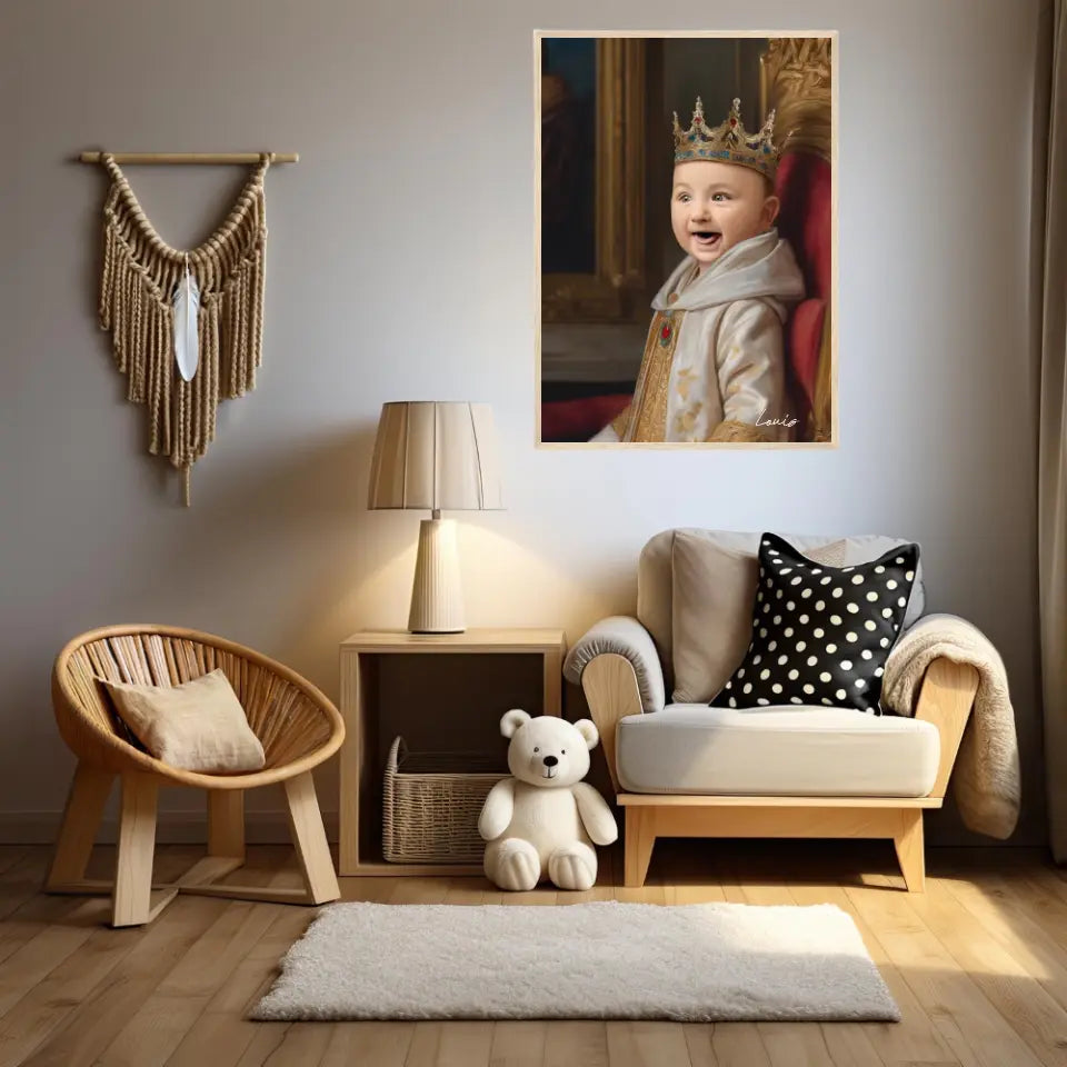 Tableau Personnalisé Photo Portrait Enfant Costume Royal