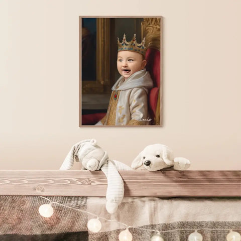 Tableau Personnalisé Photo Portrait Enfant Costume Royal