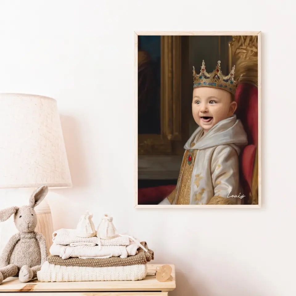 Tableau Personnalisé Photo Portrait Enfant Costume Royal