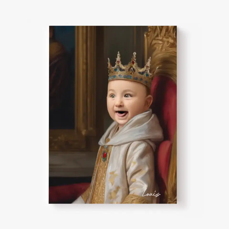 Tableau Personnalisé Photo Portrait Enfant Costume Royal