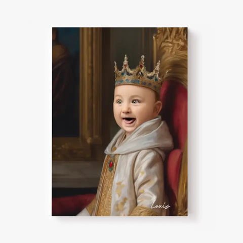 Tableau Personnalisé Photo Portrait Enfant Costume Royal