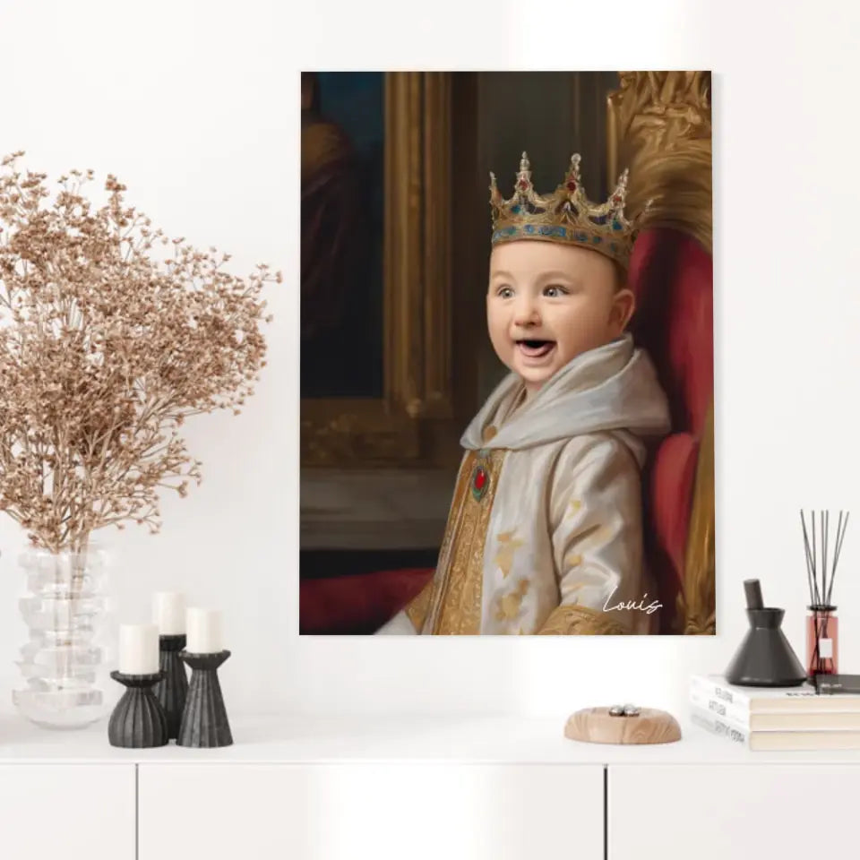 Tableau Personnalisé Photo Portrait Enfant Costume Royal