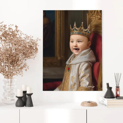 Tableau Personnalisé Photo Portrait Enfant Costume Royal