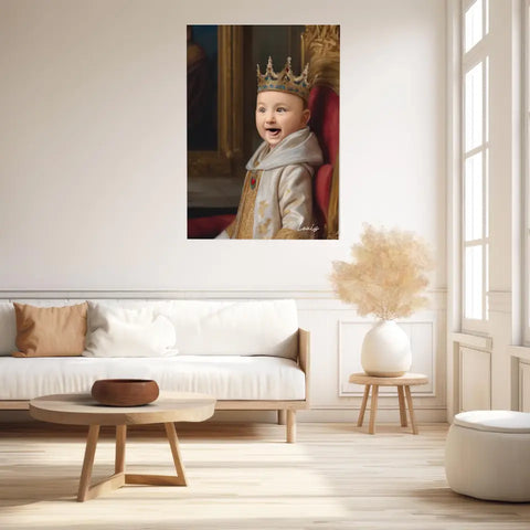 Tableau Personnalisé Photo Portrait Enfant Costume Royal