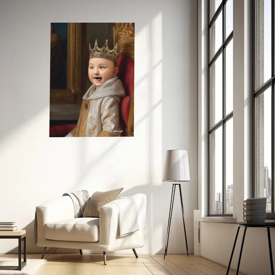 Tableau Personnalisé Photo Portrait Enfant Costume Royal