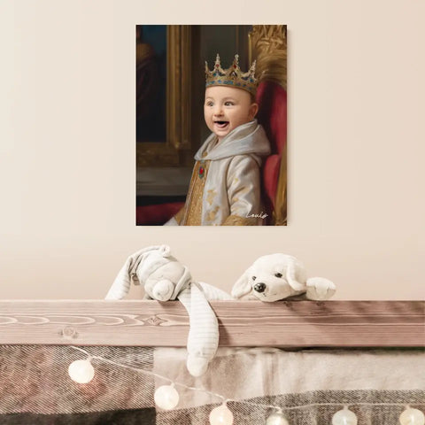 Tableau Personnalisé Photo Portrait Enfant Costume Royal