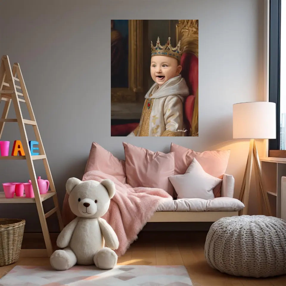Tableau Personnalisé Photo Portrait Enfant Costume Royal