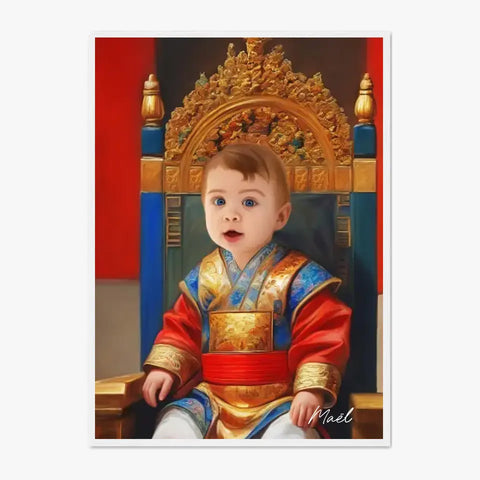 Tableau Personnalisé Photo Portrait Enfant Royal Empereur