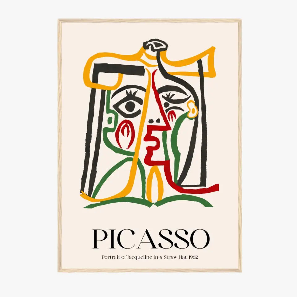 Picasso Portrait Of Jacqueline In a Straw Hat 1962
