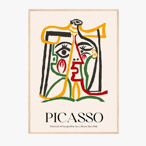 Picasso Portrait Of Jacqueline In a Straw Hat 1962
