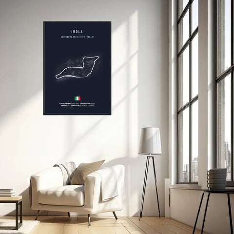 Affiche ou Tableau du Circuit de Formule 1 Autodromo Enzo e Dino Ferrari à Imola en Italie
