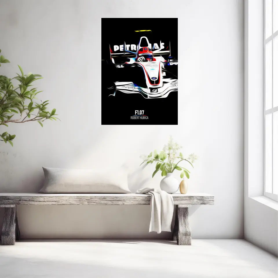 Affiche ou Tableau BMW Sauber F1.07 Robert Kubica Formule 1