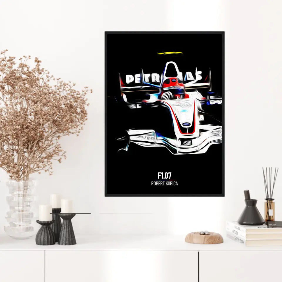 Affiche ou Tableau BMW Sauber F1.07 Robert Kubica Formule 1