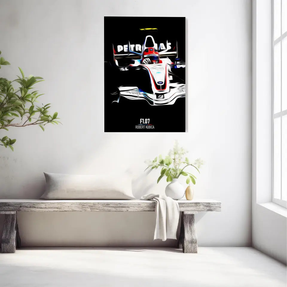 Affiche ou Tableau BMW Sauber F1.07 Robert Kubica Formule 1
