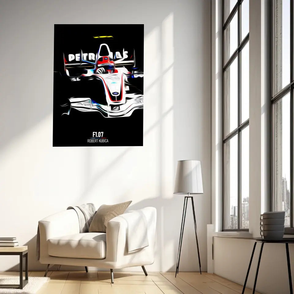 Affiche ou Tableau BMW Sauber F1.07 Robert Kubica Formule 1