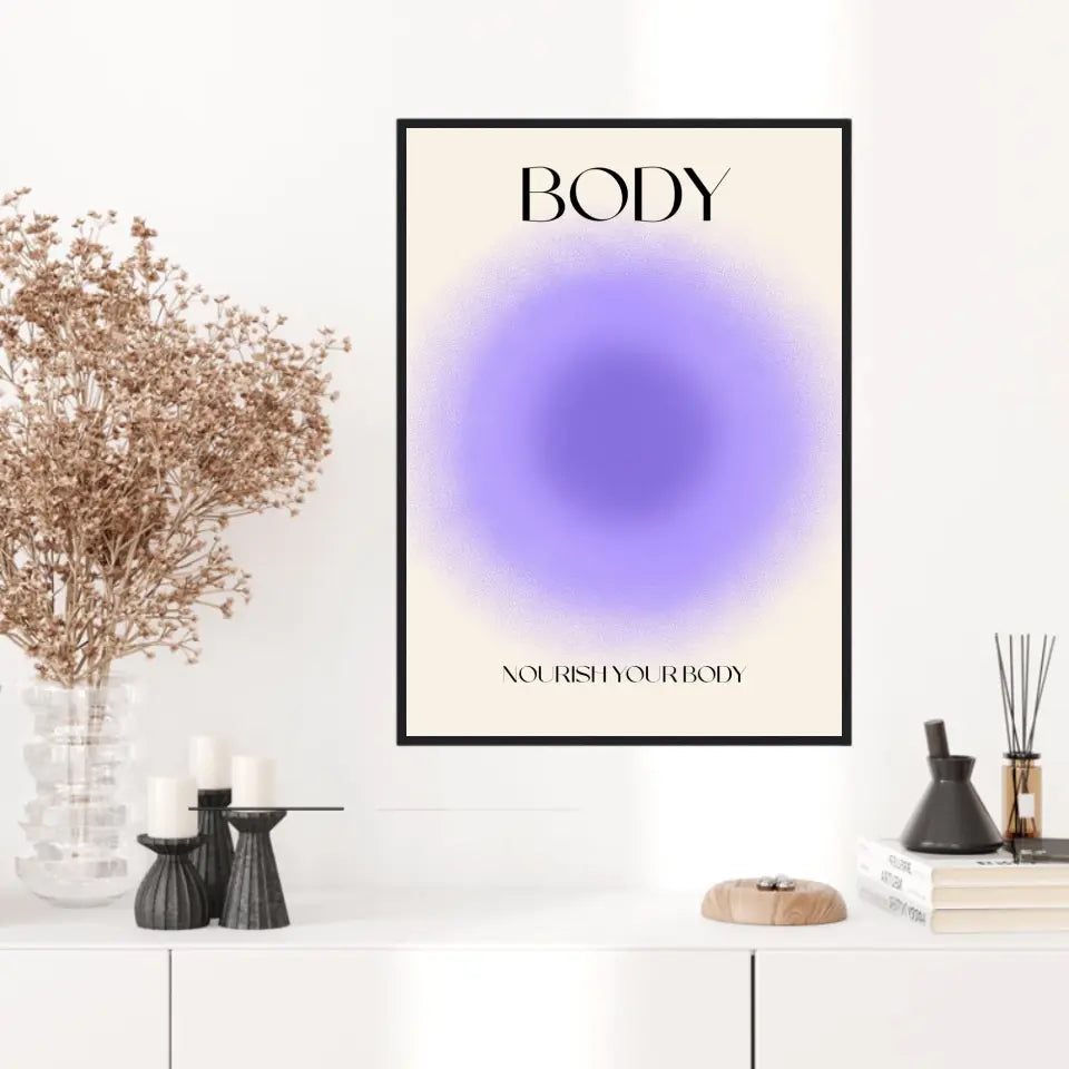 Affiche et Tableau Moderne Positive Nourish Your Body
