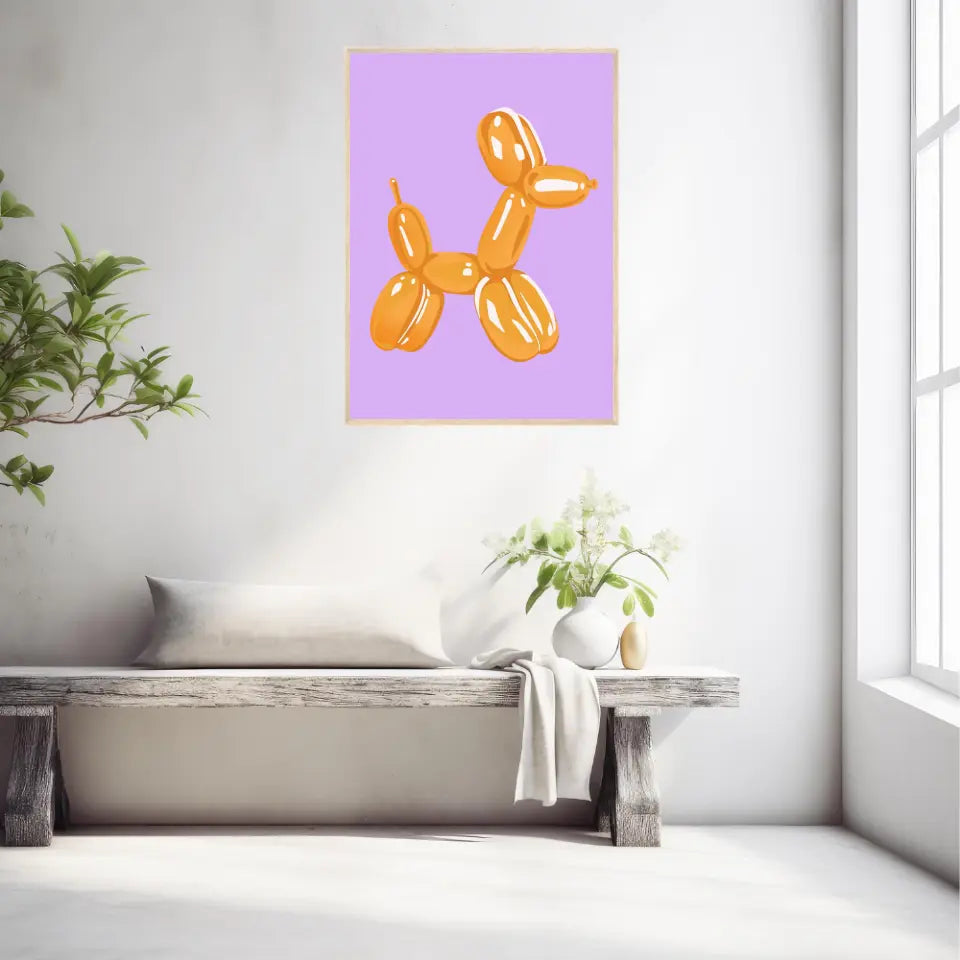Affiche et Tableau Moderne Jeff Koons Balloon Dogs Gold