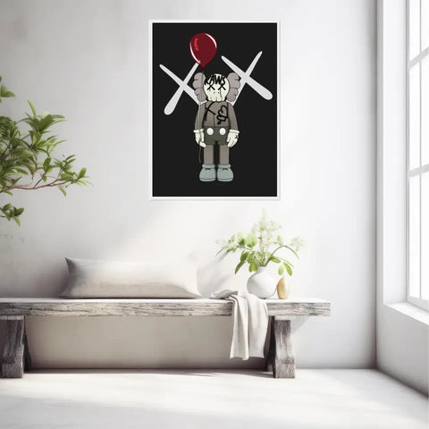 Affiche et Tableau Moderne KAWS Ballon rouge