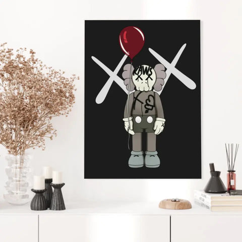 Affiche et Tableau Moderne KAWS Ballon rouge