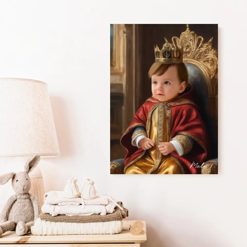 Tableau Personnalisé Photo Portrait Enfant Royal Cape Rouge