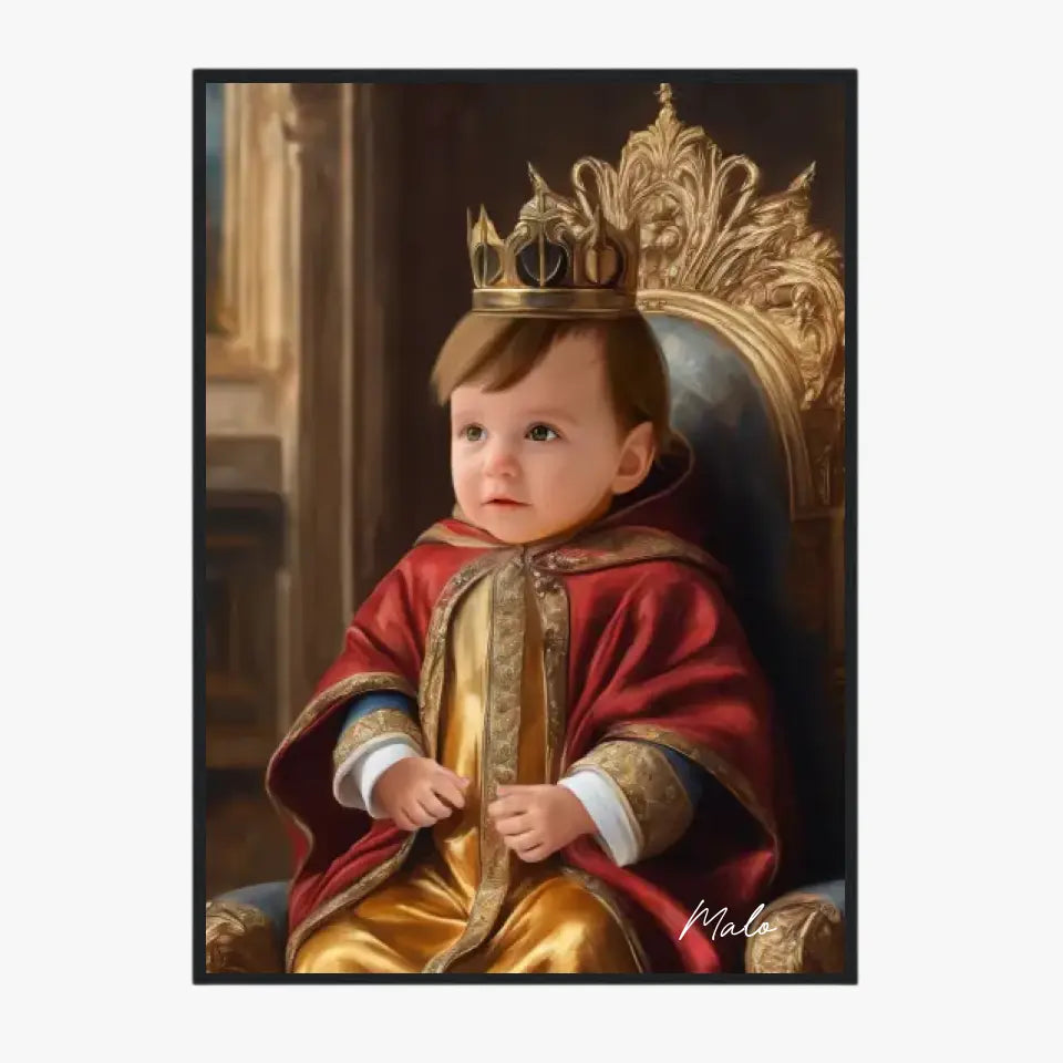 Tableau Personnalisé Photo Portrait Enfant Royal Cape Rouge