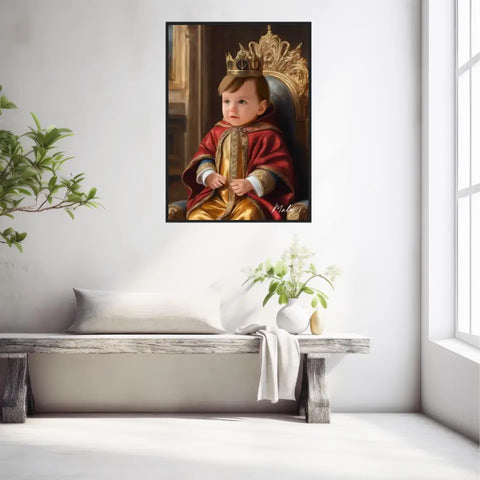 Tableau Personnalisé Photo Portrait Enfant Royal Cape Rouge