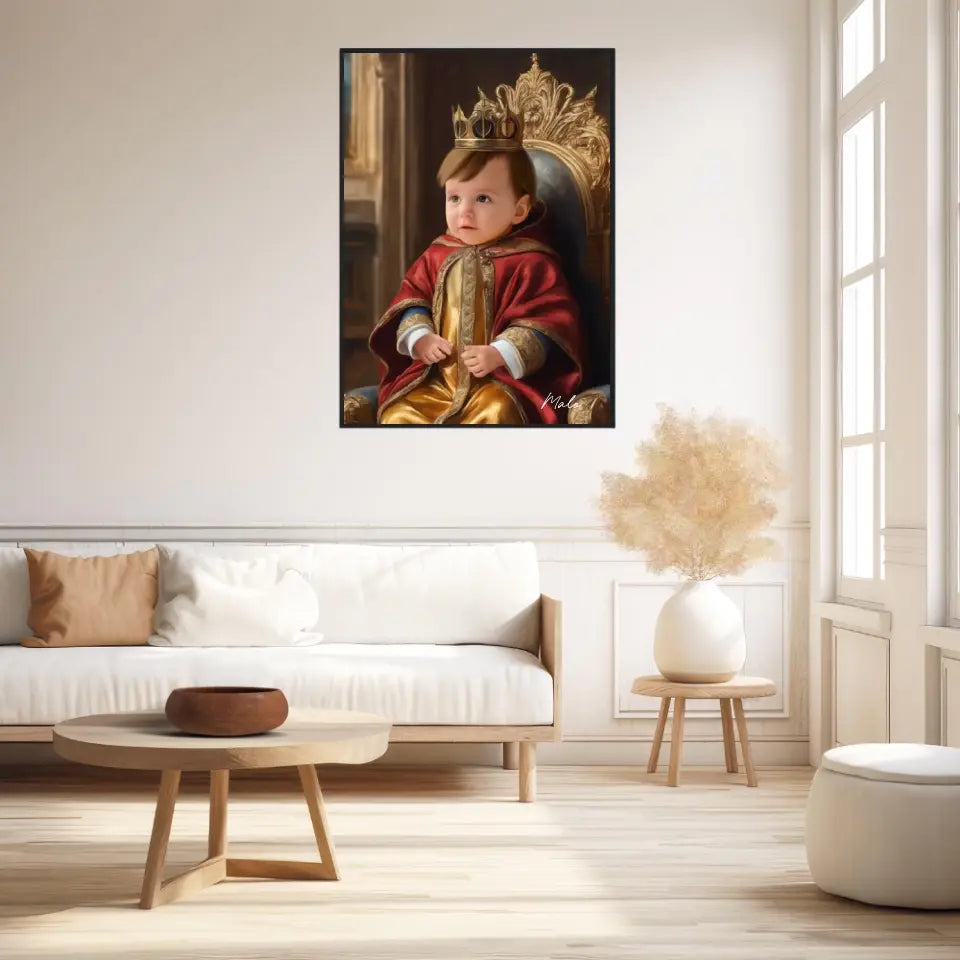 Tableau Personnalisé Photo Portrait Enfant Royal Cape Rouge