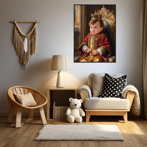 Tableau Personnalisé Photo Portrait Enfant Royal Cape Rouge