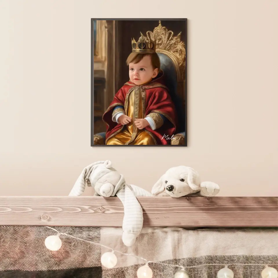 Tableau Personnalisé Photo Portrait Enfant Royal Cape Rouge