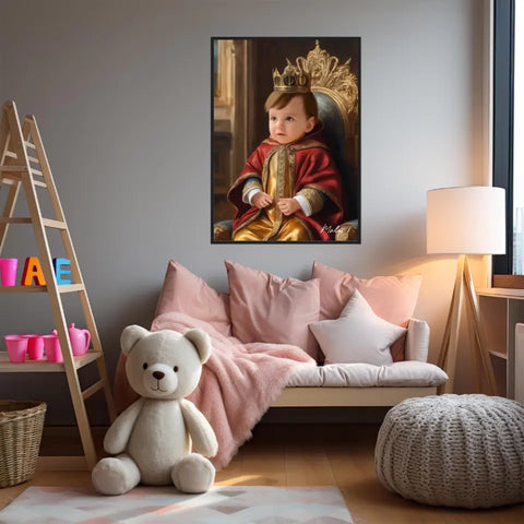Tableau Personnalisé Photo Portrait Enfant Royal Cape Rouge