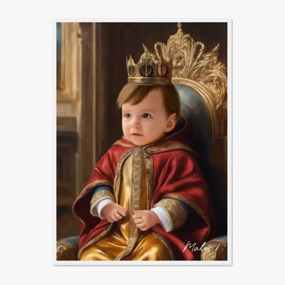 Tableau Personnalisé Photo Portrait Enfant Royal Cape Rouge