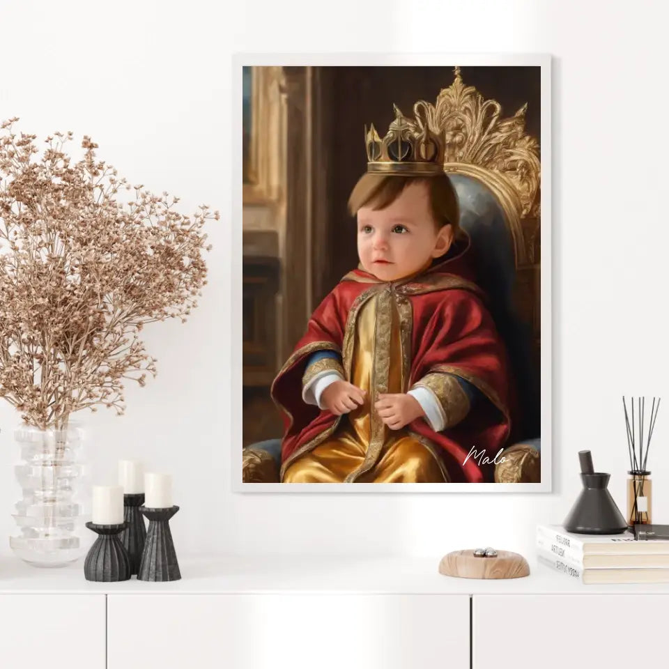 Tableau Personnalisé Photo Portrait Enfant Royal Cape Rouge