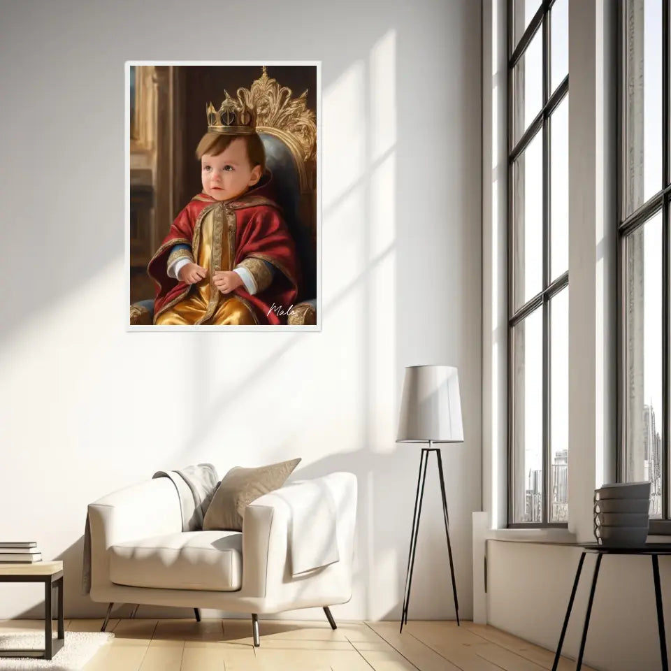 Tableau Personnalisé Photo Portrait Enfant Royal Cape Rouge