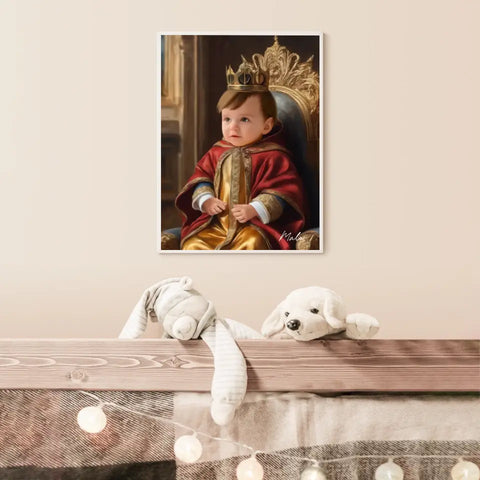 Tableau Personnalisé Photo Portrait Enfant Royal Cape Rouge