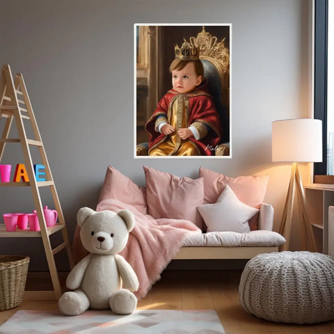 Tableau Personnalisé Photo Portrait Enfant Royal Cape Rouge