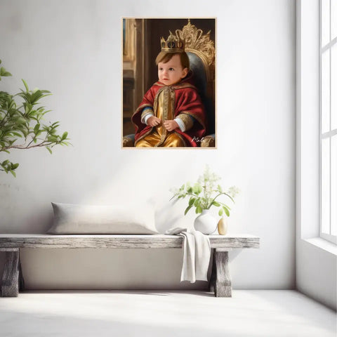 Tableau Personnalisé Photo Portrait Enfant Royal Cape Rouge
