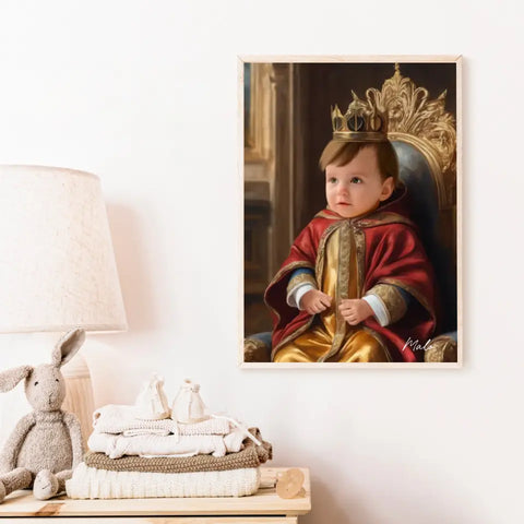 Tableau Personnalisé Photo Portrait Enfant Royal Cape Rouge