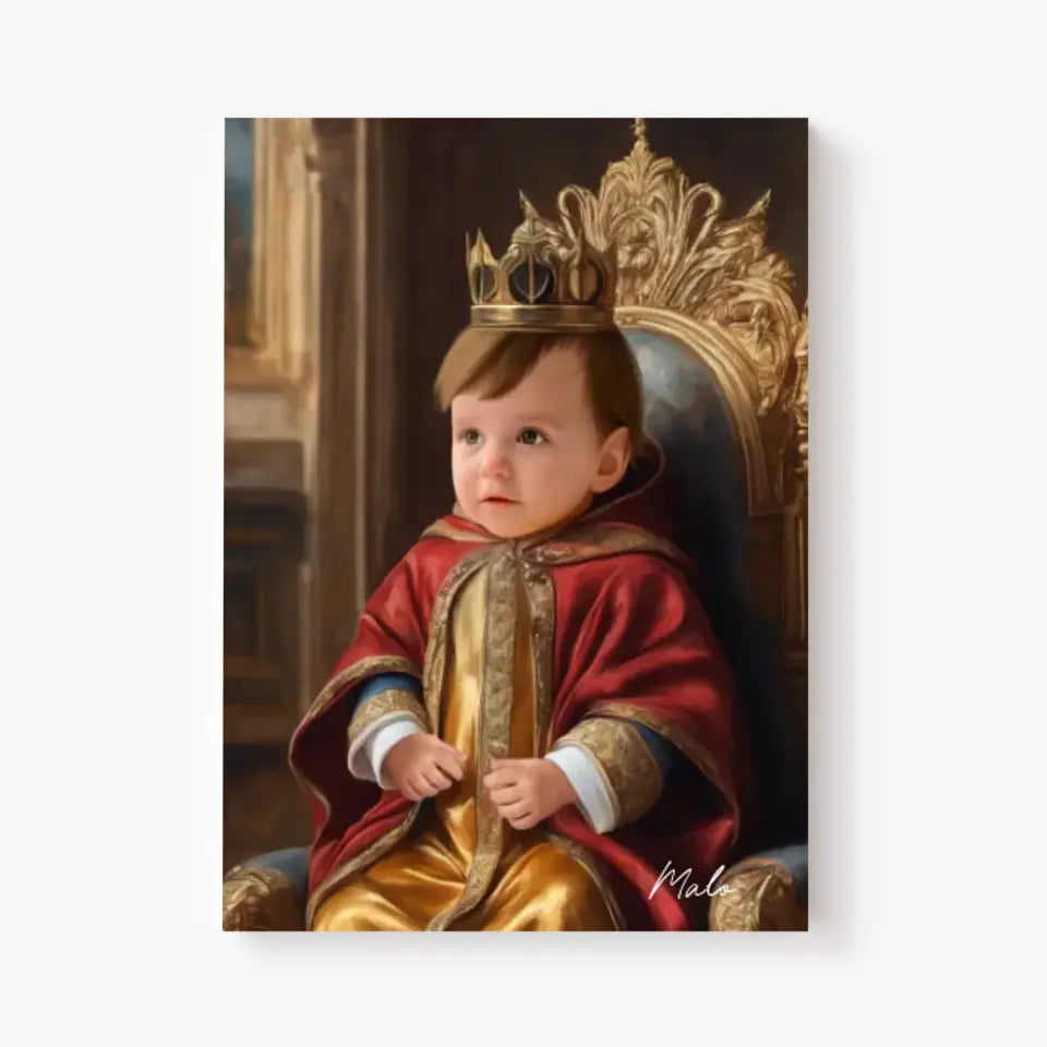 Tableau Personnalisé Photo Portrait Enfant Royal Cape Rouge