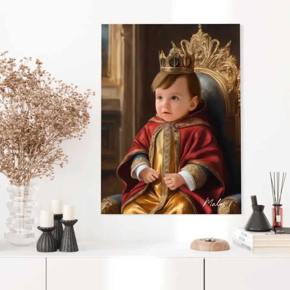 Tableau Personnalisé Photo Portrait Enfant Royal Cape Rouge