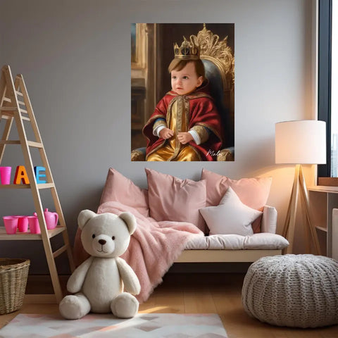 Tableau Personnalisé Photo Portrait Enfant Royal Cape Rouge