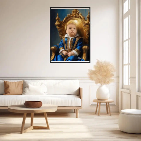 Tableau Personnalisé Photo Portrait Enfant Royal Costume Bleu Roi