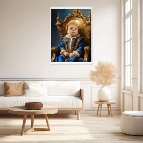 Tableau Personnalisé Photo Portrait Enfant Royal Costume Bleu Roi